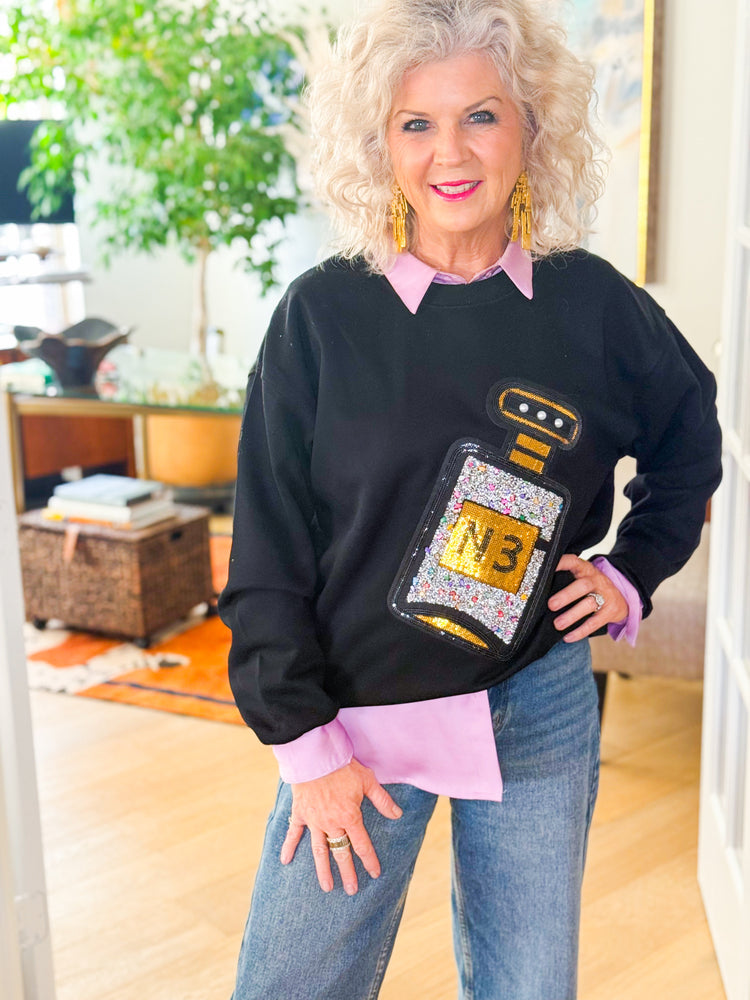 Designer-Inspired Sweatshirt : Elevate Your Casual Look with Three Pearls & Co.