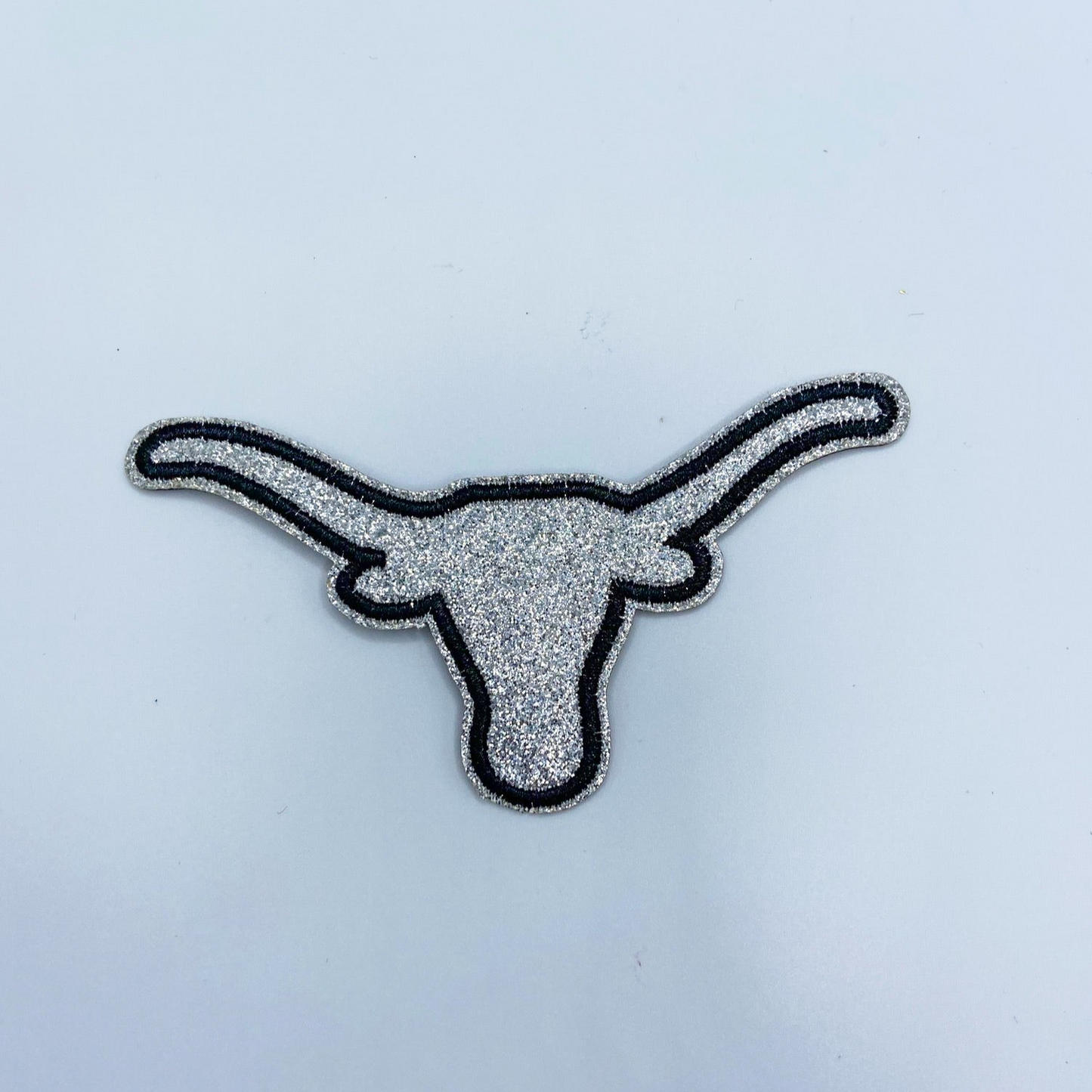Silver Glitter Longhorn
