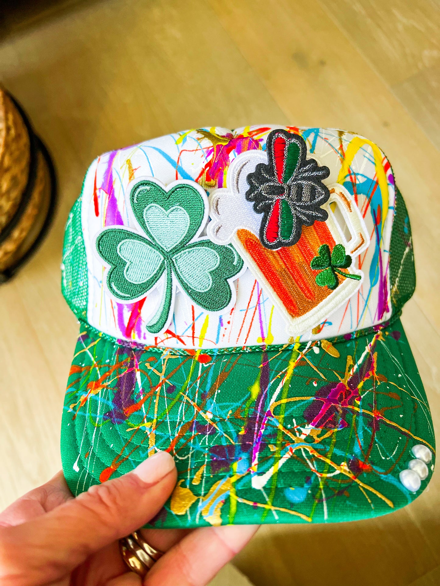 Beer Me Trucker- Green/White