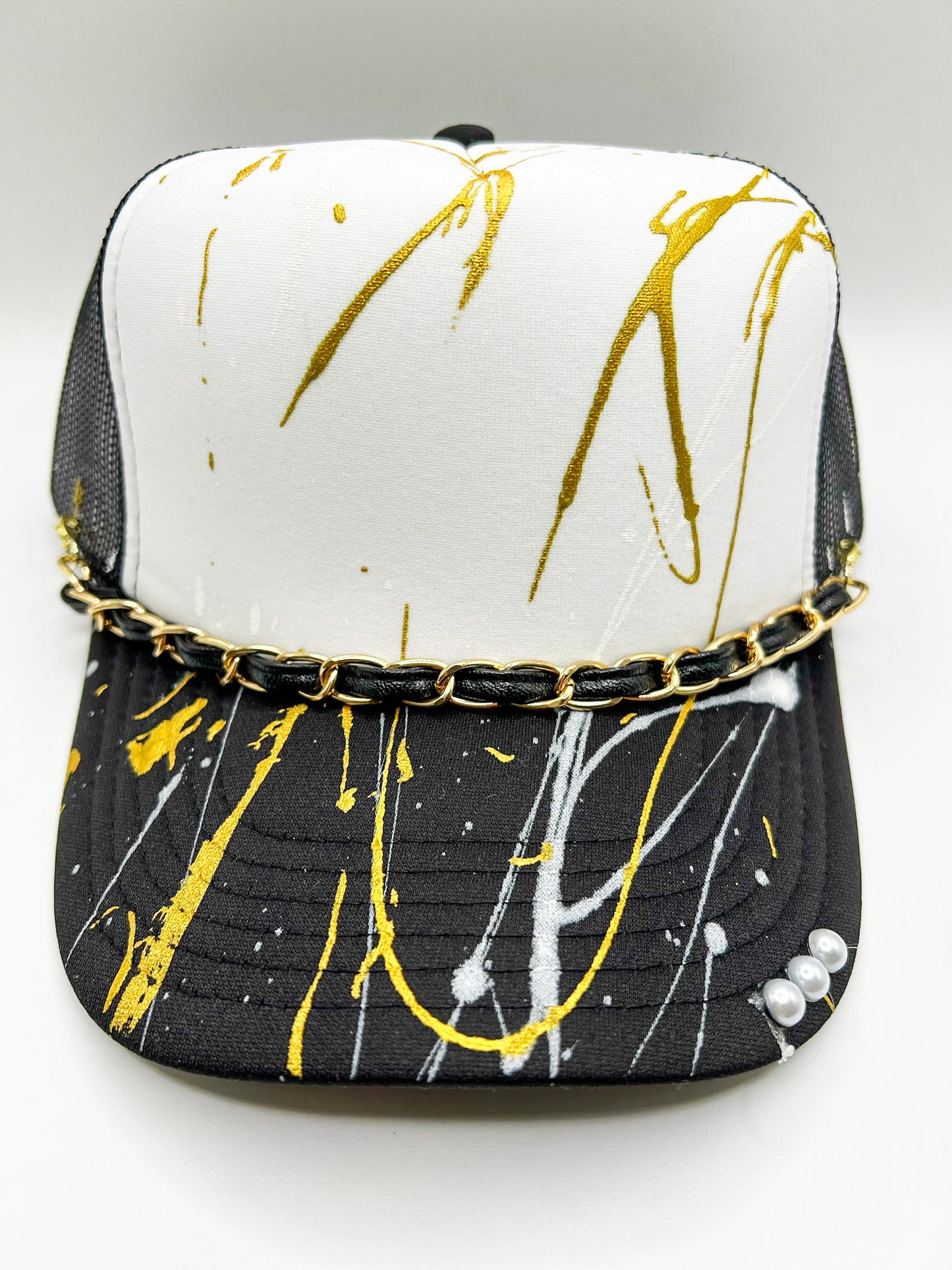 Black Leather and Gold Band