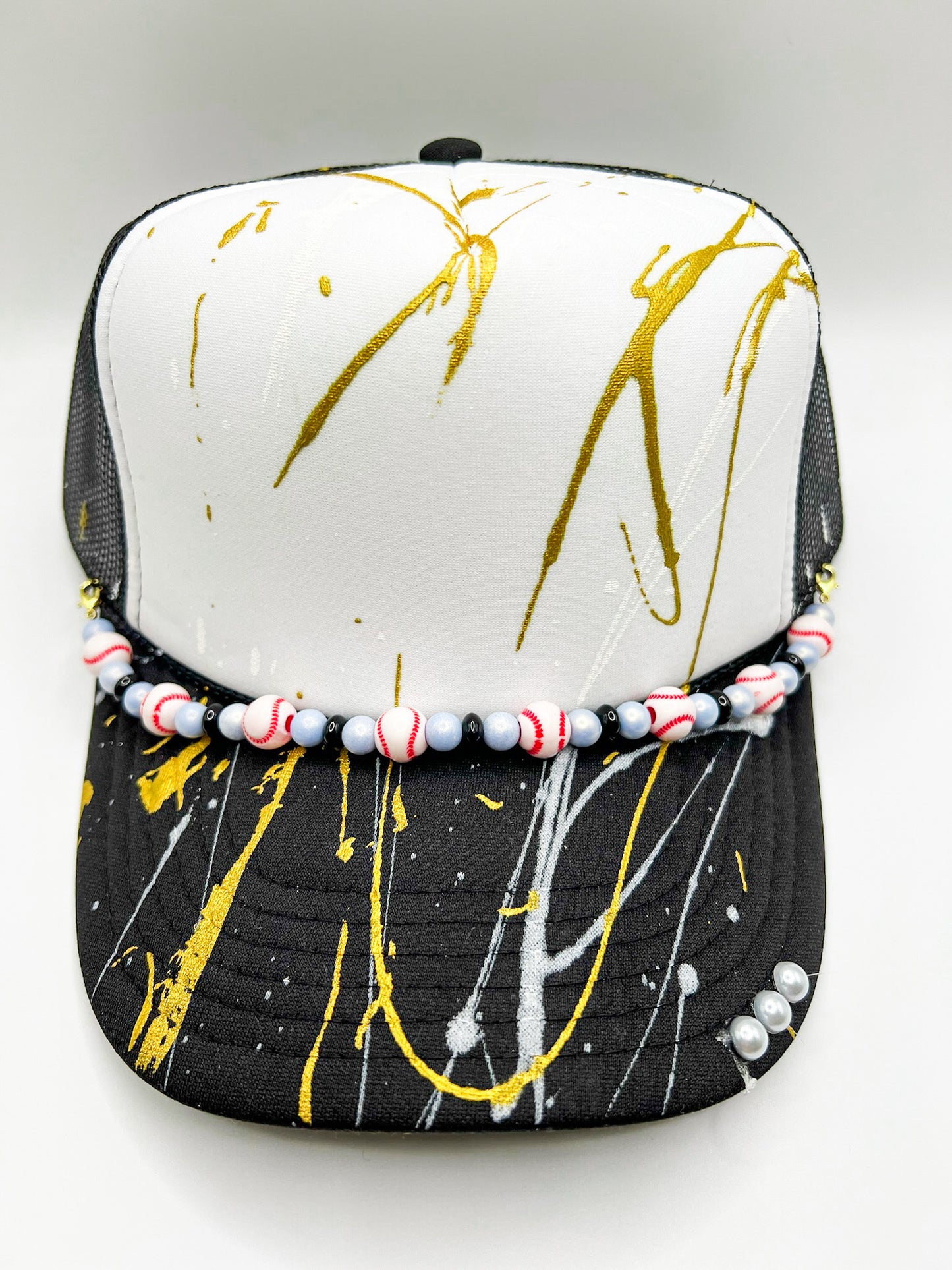 Baseballs and Blue Hat Chain