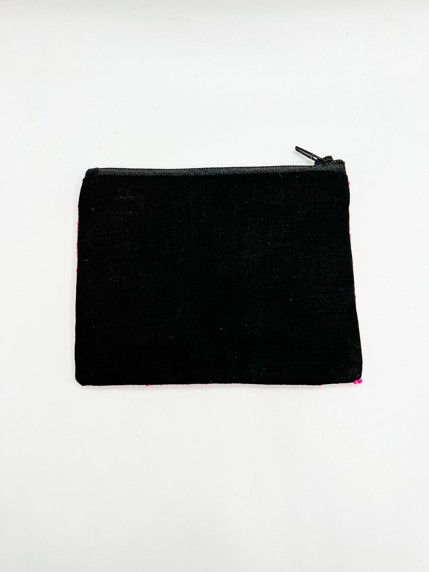 Beaded Coin Wallet- Pink Disco