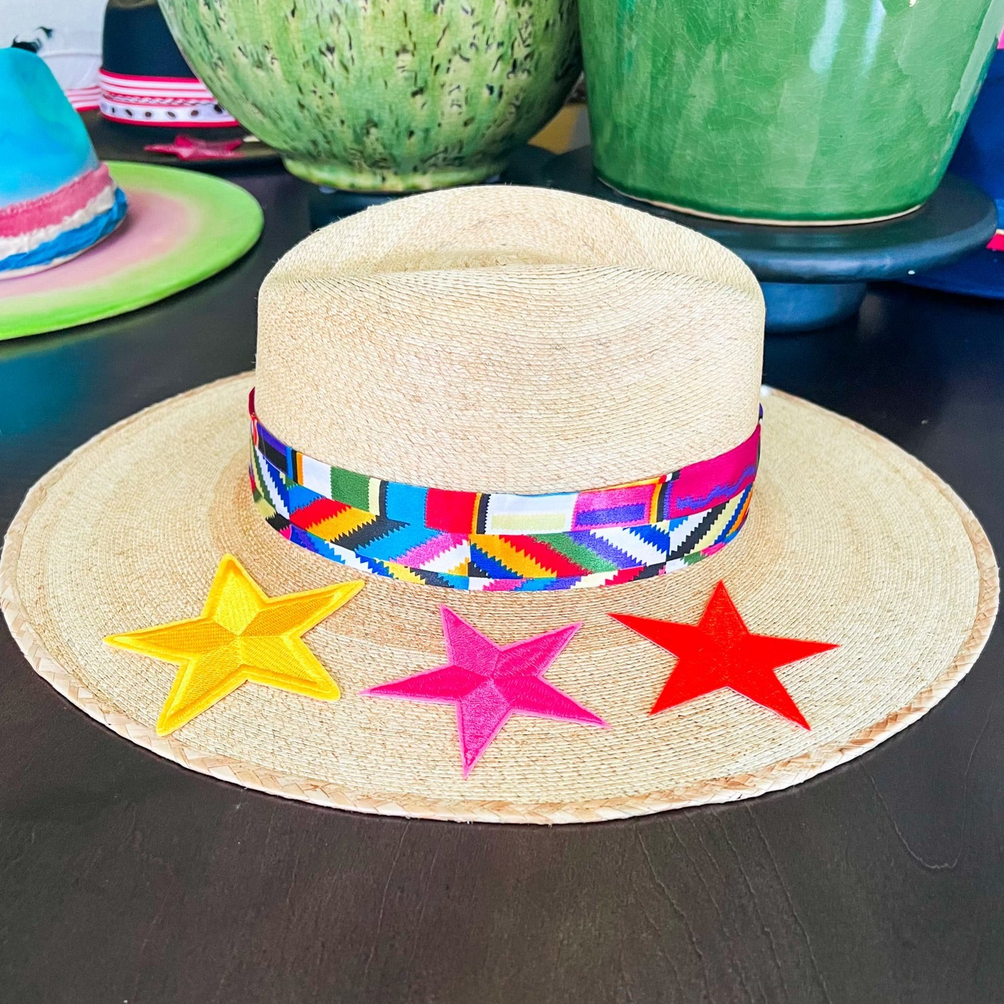 100% Palm Out of Office Wide Brim