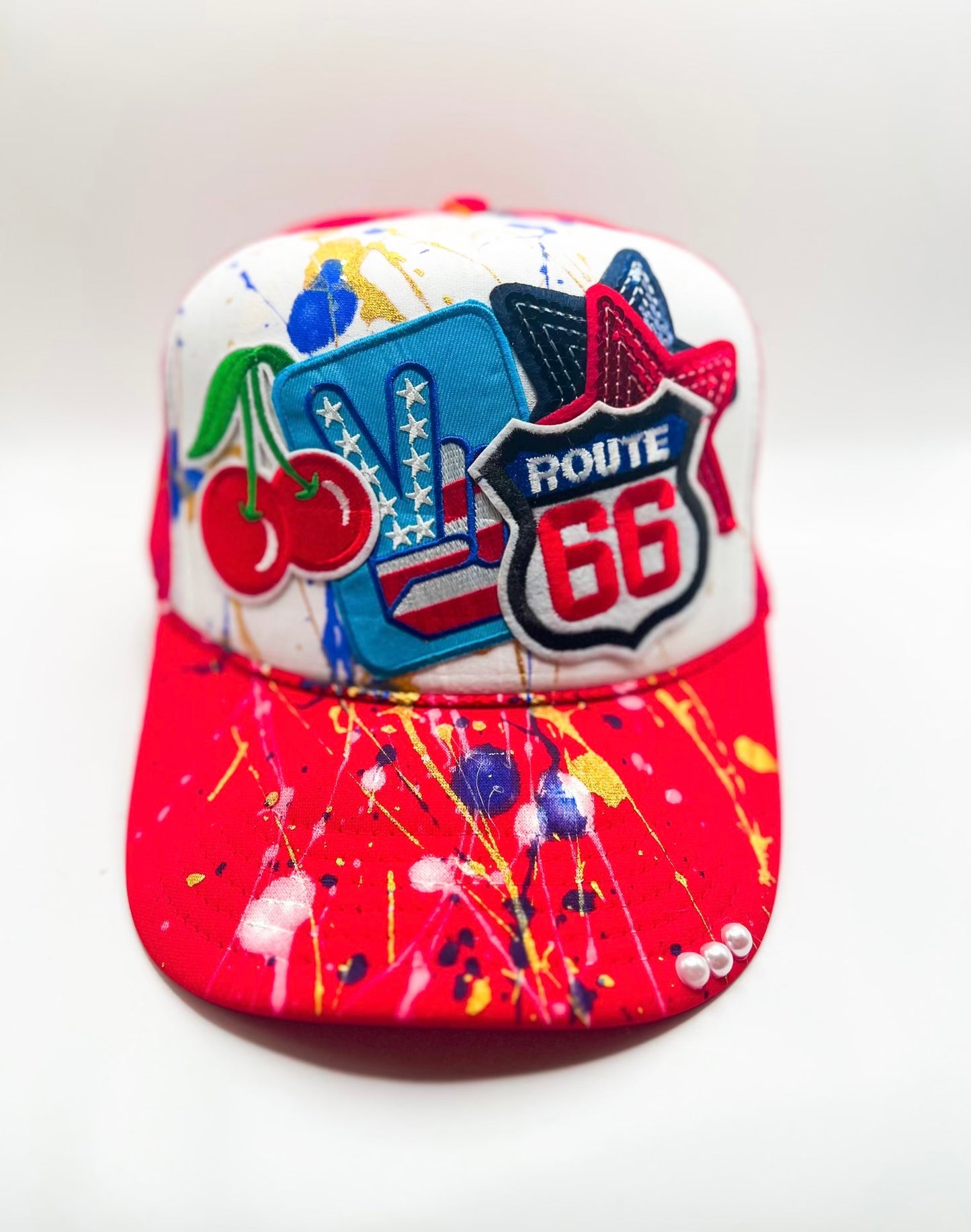 Route 66 Peace and Cherries, Red