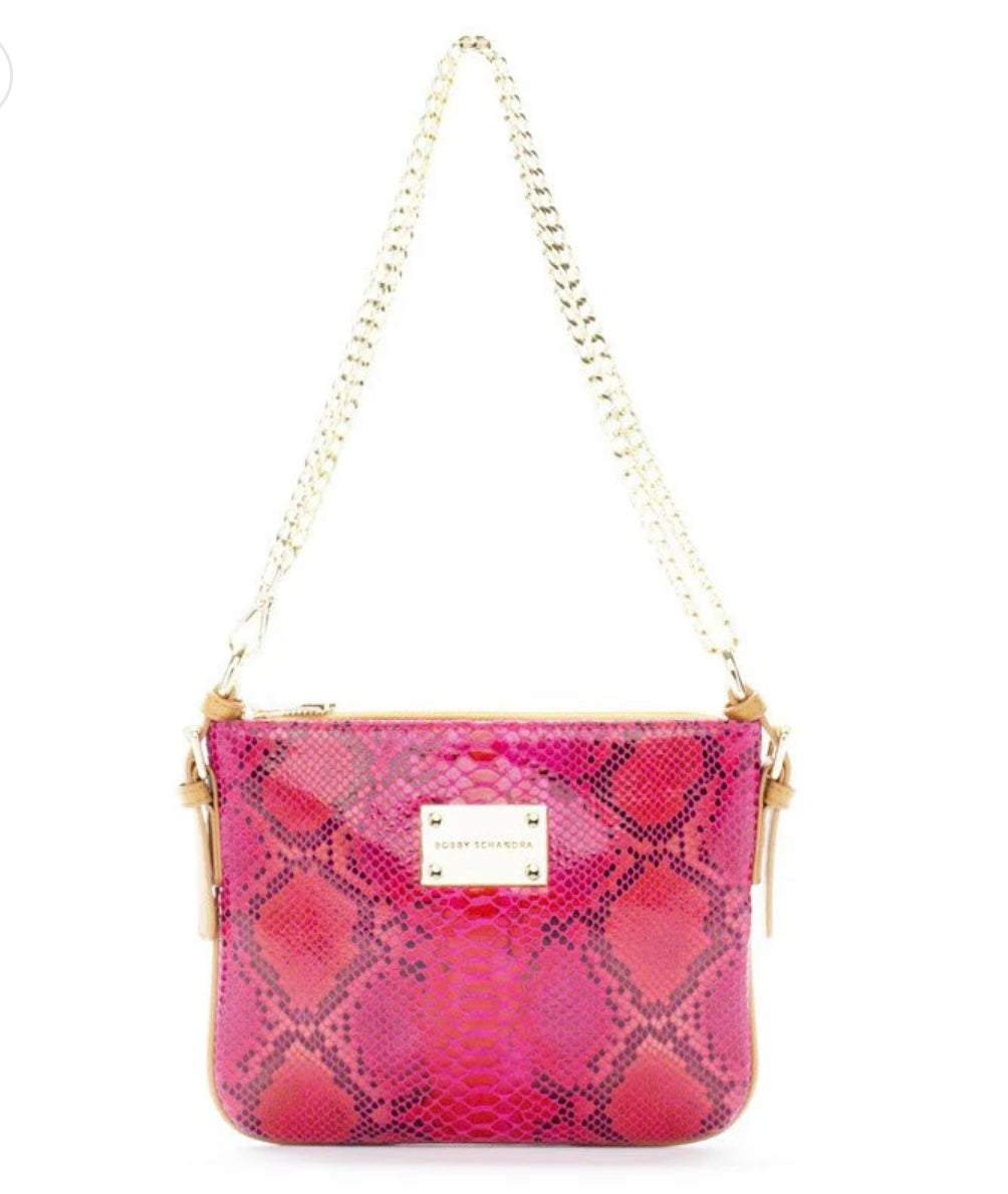 Pink python Print Crossbody