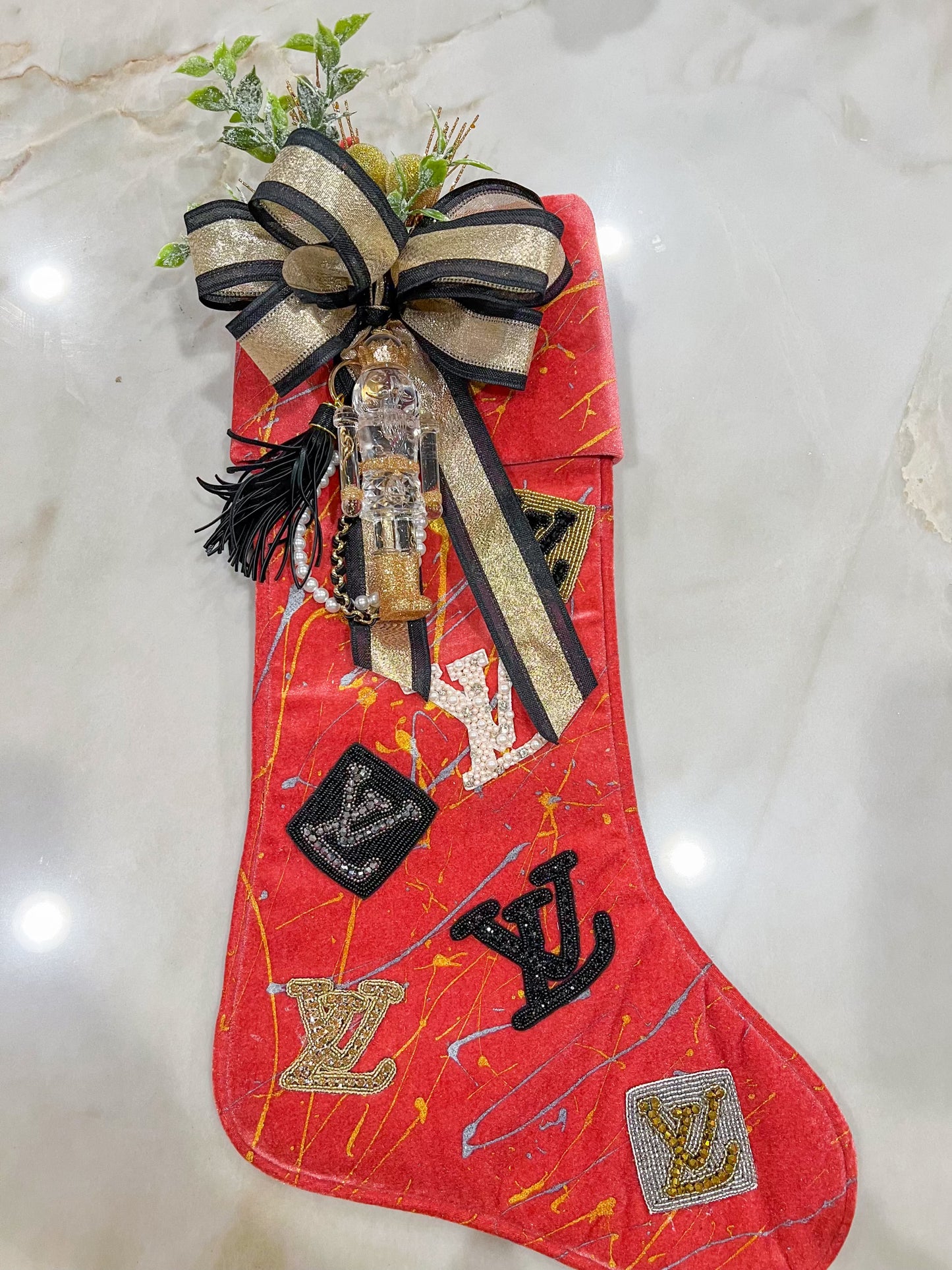 Pink Velvet Designer Inspired LV