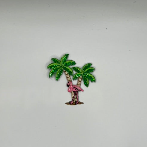 Small Palm with Flamingo