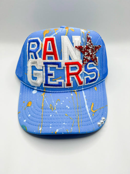 “RANGERS”Multi trucker- Light blue